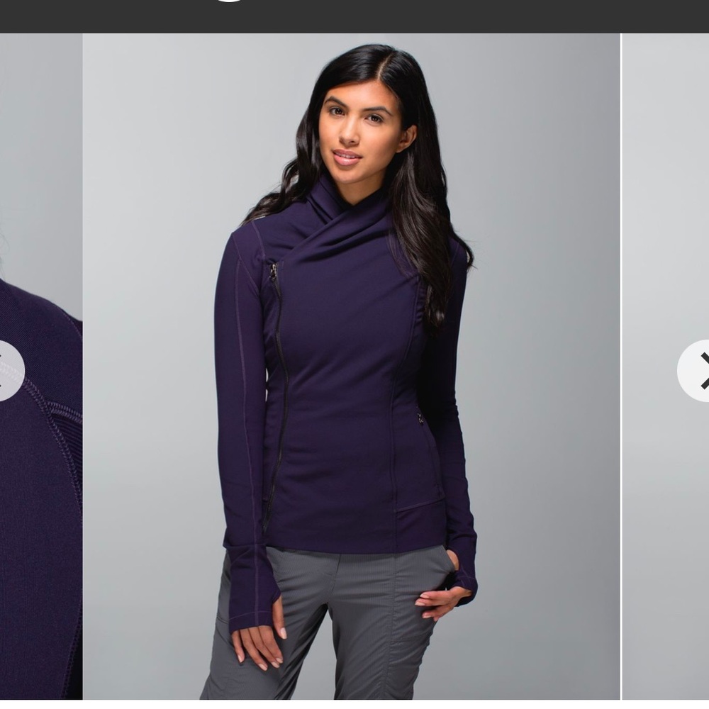Lululemon Bhakti yoga jacket in black grape size 4